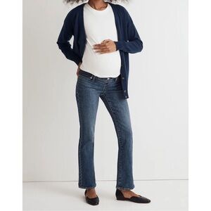 Madewell The Maternity Side-Panel Kick Out Crop Jeans in Arlen Wash Size 32